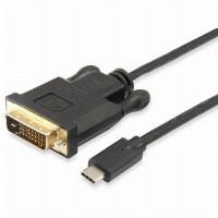 Equip Adapter USB-C -> DVI-D (24+1) 1920x1200/60Hz 1.80m sw Polybeutel