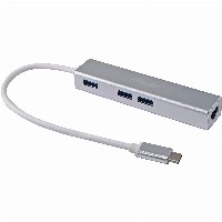Equip Adapter USB-C-> RJ45(1GB) 10/100/1000+3xUSB3.0 0.15m s