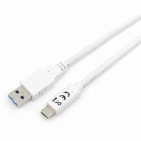 Equip Kabel USB-A 3.2 -> C St/St 1.00m 3A/20V ws