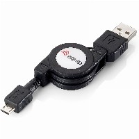 Equip Kabel USB-A 2.0 -> micro B St/St 1.00m aufrollbar sw Polybeutel
