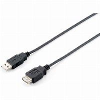 Equip Kabel USB-A 2.0 -> A Verl. St/Bu 3.00m 480Mbps sw Polybeutel