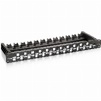 Equip Patchpanel 24x Cat6A 19″ UTP 1HE Keystone Montage sw