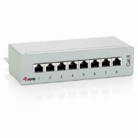 Equip Patchpanel 8x RJ45 Cat6 FTP Desktop ISO/IEC hellgrau