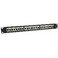 Equip Patchpanel 24x RJ45 Cat6A 19″ FTP 1HE ISO/IEC schwarz