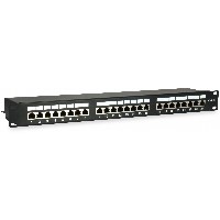Equip Patchpanel 24x RJ45 Cat5e 19″ FTP 1HE schwarz