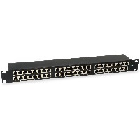 Equip Patchpanel 48x RJ45 Cat6 19″ FTP 1HE ISO/IEC schwarz