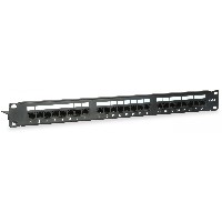 Equip Patchpanel 24x Cat6 19″ UTP 1HE Keystone Montage sw