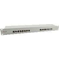 Equip Patchpanel 16x RJ45 Cat6 19″ FTP 1HE ISO/IEC hellgrau