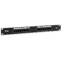 Equip Patchpanel 16x RJ45 Cat5e 19″ 1HE ungeschirmt schwarz