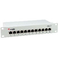 Equip Patchpanel 12x RJ45 Cat6 10″ FTP 1HE ISO/IEC hellgrau