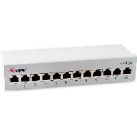 Equip Patchpanel 12x RJ45 Cat6A FTP 1HE Premium hellgrau