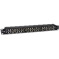 Equip Patchpanel 48x RJ45 Cat6A 19″ FTP 1HE Premium schwarz