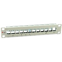 Equip Patchpanel 12x Cat6A 10″ FTP 1HE Keystone Montage ws