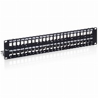 Equip Patchpanel 48x Cat6A 19″ FTP 1HE Keystone Montage sw