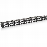 Equip Patchpanel 48x Cat6 19″ UTP 1HE Keystone Montage sw