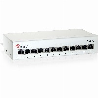 Equip Patchpanel 12x RJ45 Cat6 FTP Desktop ISO/IEC hellgrau