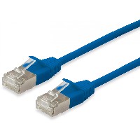 Equip Patchkabel Cat6A F/FTP 2xRJ45 0.25m blau Slim LSZH Polybeutel