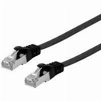 Equip Patchkabel Cat6A U/FTP 2xRJ45 0.50m sw Flach LSZH Polybeutel