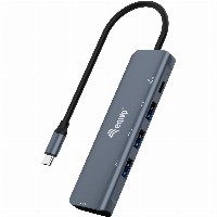 Equip Dock USB-C->HDMI.3xUSB3.0.100WPD 25cm gr