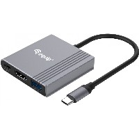 Equip Dock USB-C->HDMI.USB-A.100WPD 25cm gr