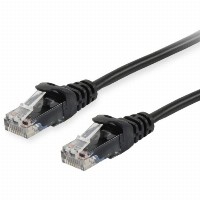 Equip Patchkabel Cat6 U/UTP 2xRJ45 0.25m schwarz Polybeutel