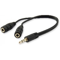 Equip Audiokabel Splitter 3.5mm 1x St/2x Bu