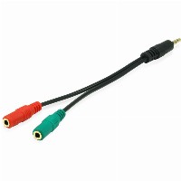 Equip Audiokabel 3.5mm 1x/2x St/Bu 0.15m Y-Kabel