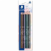 STAEDTLER Bleistift Noris pastel HB 6er-Set Dreikant