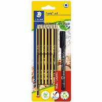 STAEDTLER Bleistifte Set Noris 100% PEFC + 1 Lumocolor retail