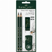 FABER-CASTELL Bleistift Castell 9000 Jumbo Set BK