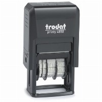 trodat Datumstempel Printy /L2 Lagertext+Kissen bl-rot 4850