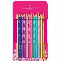 FABER-CASTELL Buntstifte Sparkle 12er Metalletui