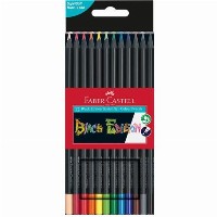 FABER-CASTELL Buntstifte Black Edition 12er Kartonetui