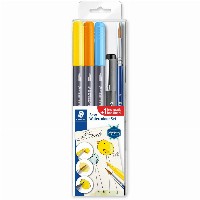 STAEDTLER Wassermalset Vögel(3Pinselmarkern. 1Pigment Liner