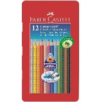FABER-CASTELL Buntstift Colour Grip 12er-Metalletui
