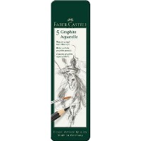 FABER-CASTELL Aqua.bleistift Graphite Aquarelle 5er Et