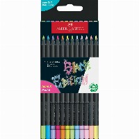 FABER-CASTELL Buntstifte Black Edition Neon + Pastell