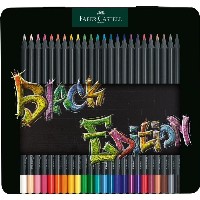 FABER-CASTELL Buntstifte Black Edition 24er Metalletui