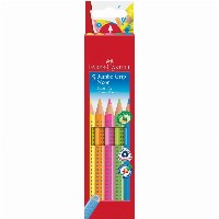 FABER-CASTELL Buntstift Jumbo Grip Neon 5er-Etui