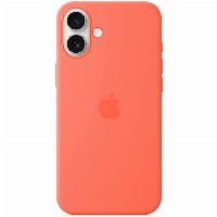 APPLE iPhone 16 Plus Silicone Case with MagSafe - Tangerine