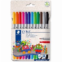 STAEDTLER Noris Club Fasermaler mit Doppelspitze 12-er Pack retail