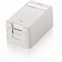 Equip Aufputzdose 1x Keystone Jack mit Abdeckung weiß