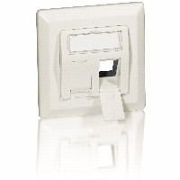 Equip Unterputzdose +Frontplatte 2 Keystone 45° RAL 1013 Polybeutel