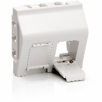 Equip Unterputzdose Einsatz French 2 Keystone 45x45 RAL9010 Polybeutel