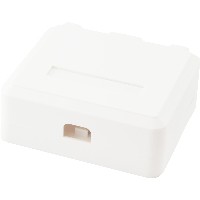 Equip Aufputzdose 2x Keystone Jack mit Abdeckung weiß