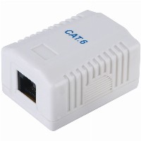 Equip Aufputzdose Cat6 1xRJ45 UTP RAL 9010 Reinweiß