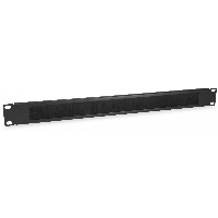 Equip 19″ Kabeldurchführung 1HE mit Bürsteneinsatz schwarz