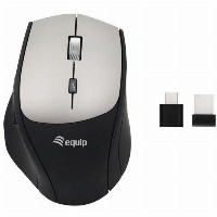 Equip Optische Maus kabellos USB-Komfort USB-C/A R+L schwarz