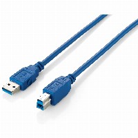 Equip USB Kabel 3.0 A-B St/St 3.00m blau Polybeutel