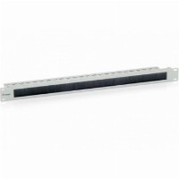 Equip Kabeldurchführung 19″ 1HE schwarz RAL 9005 Bürste.